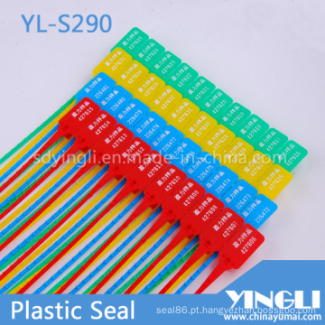 Vedantes de contêiner plástico com logotipo e número de série